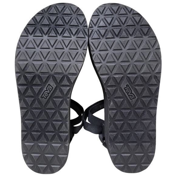 Teva Women Flatform Universal Platform Strappy Sandals Size US 11 Black/Black - Picture 4 of 5